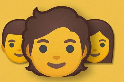 Un ejemplo de los emojis que aspiran a ofrecer una alternativa de género no binario creados por Google