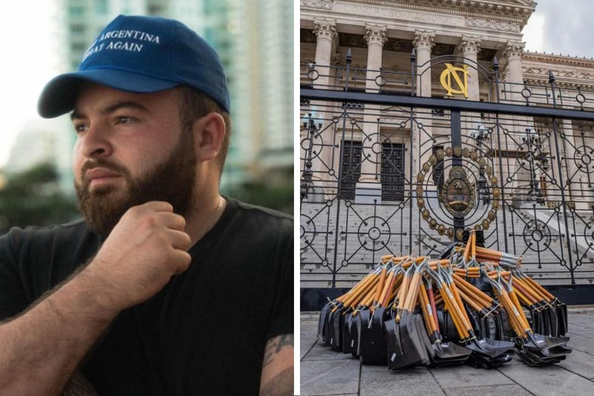 Un empresario puso 256 palas frente al Congreso