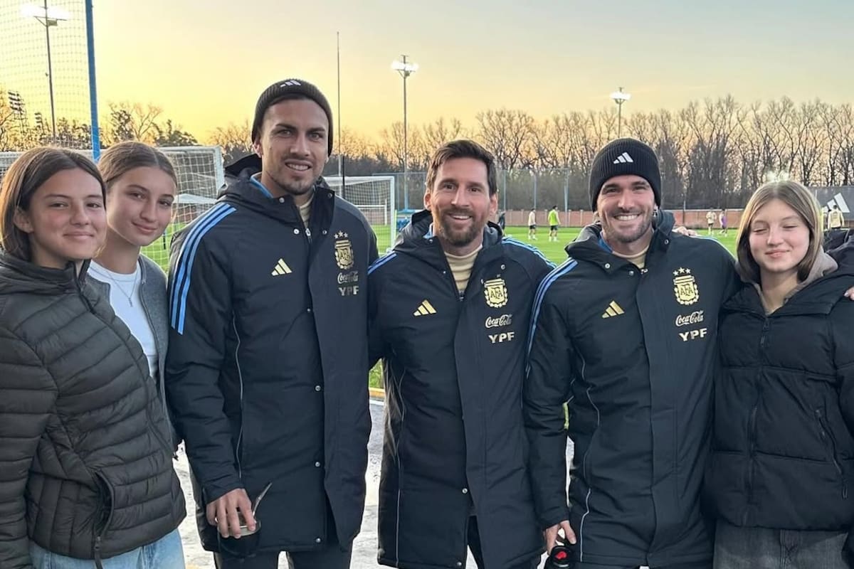 Un encuentro familiar inolvidable en el predio de la AFA (Foto: Instagram @fabiancuberooficial)