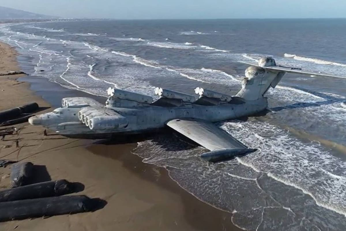 Un enorme ekranoplano fue filmado en las orillas del Mar Caspio.