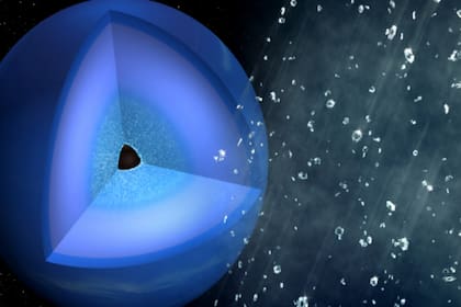 Un equipo de investigación compuesto por científicos alemanes y norteamericanos logró comprender cómo se producen las lluvias de diamantes en Urano y Neptuno