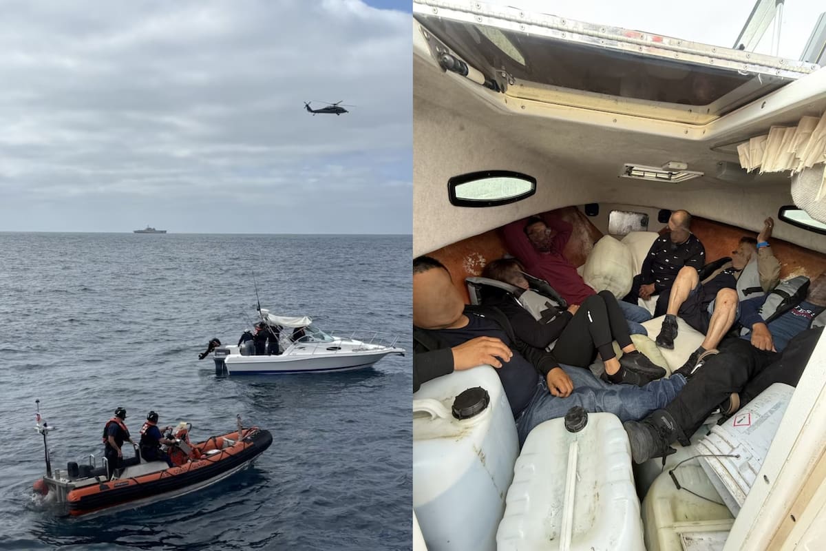 Un equipo del buque USCGC Haddock detuvo a 10 ciudadanos de nacionalidad mexicana a bordo de una lancha a 27 millas de la isla de San Clemente.