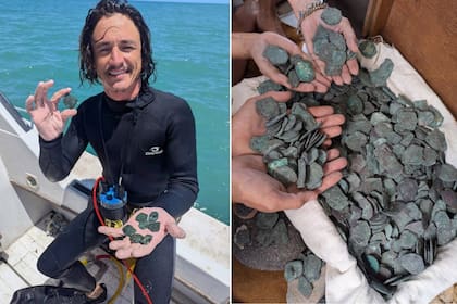 Un equipo recuperó más de mil monedas de plata y oro de la corona española, de un barco hundido en Florida siglos atrás