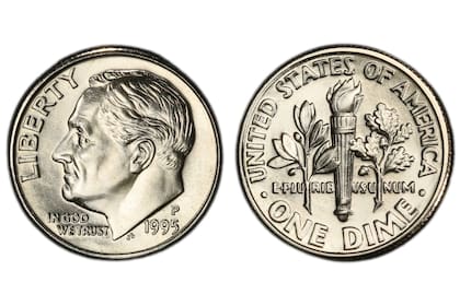 Un error en la moneda Roosevelt acuñada en 1995 hizo que el precio por esta aumentará en el mercado de subastas