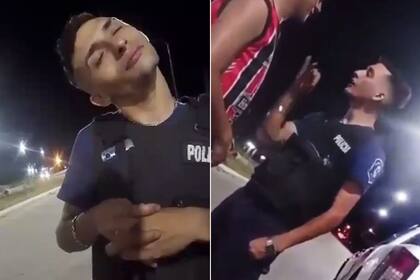Un escándalo: filman a un policía totalmente ebrio durante un operativo callejero