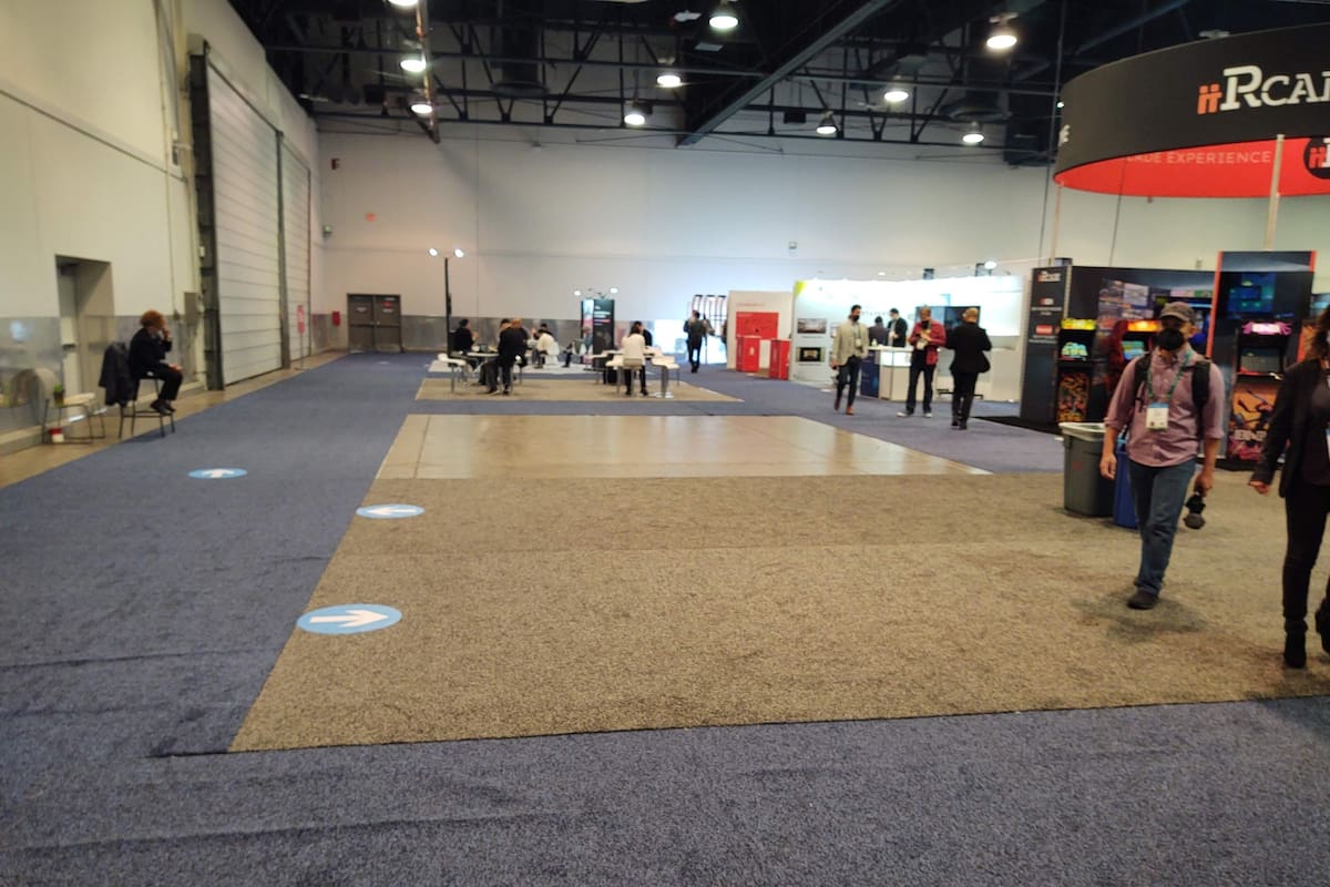 Un espacio vacío donde debía estar un stand, una postal típica de la CES 2022