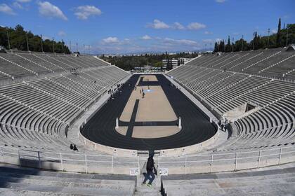 Un estadio vacío para un acto muy simbólico de los Juegos Olímpicos