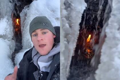 Un estadounidense encontró la llama eterna de la Tierra y se volvió viral en las redes