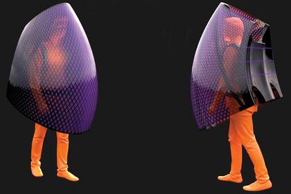 Un estudio de arquitectura chino diseñó un traje aislante plegable capaz de estilizarse solo.