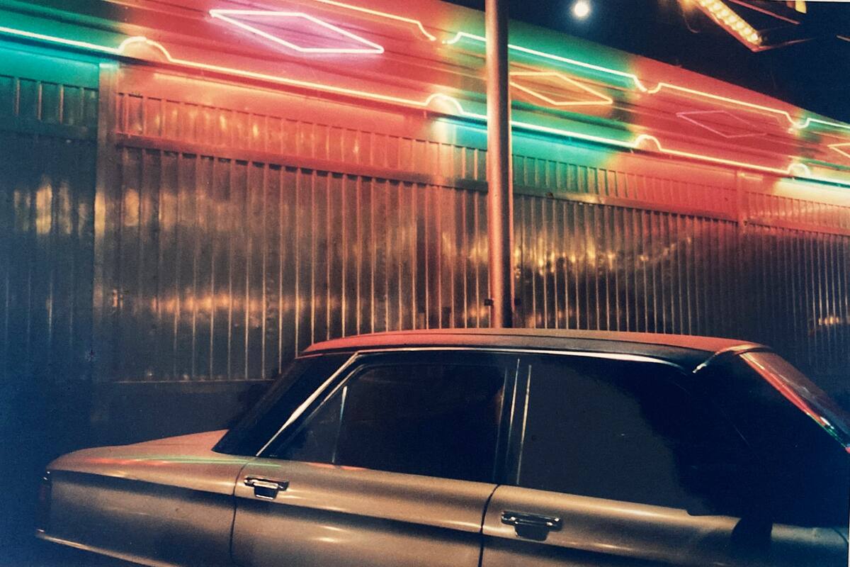 Un Falcon no verde en el Italpark, copia manual cromogénica, 1986