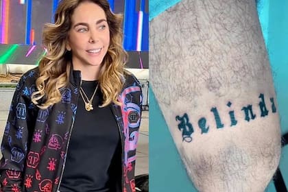 Un fan se tatuó el nombre de Belinda en la pierna, y la mamá de la cantante no dejó pasar este gesto