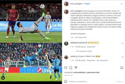 Un fanático de Cristiano Ronaldo abrió la discusión tras la chilena de Lionel Messi en la Ligue 1 y la hermana del portugués generó polémica