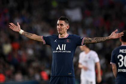 Un festejo de Di María en PSG