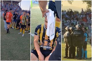 Escándalo en Santiago del Estero: piedras, golpes y un corte en la cabeza en el Federal A