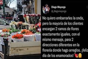 Un florista contó el detrás de la venta de flores (Captura Twitter)