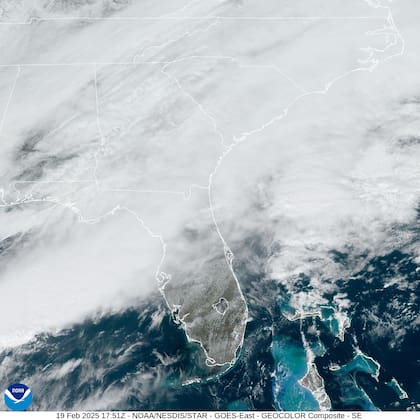 Un frente frío ingresará a Florida este miércoles 19 de febrero con lluvias y vientos moderados antes del brusco descenso de temperatura