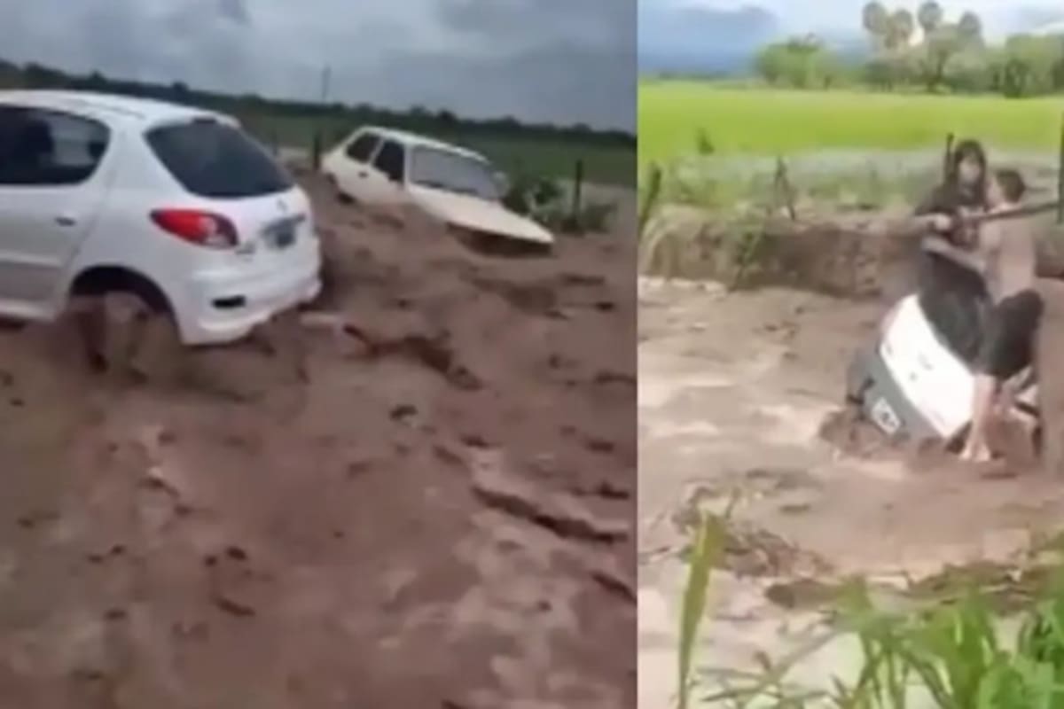 Un fuerte temporal azotó a la ciudad de Rosario de Lerma.