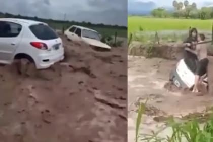 Un fuerte temporal azotó a la ciudad de Rosario de Lerma.