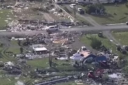 Un fuerte tornado causó desastre en Texas