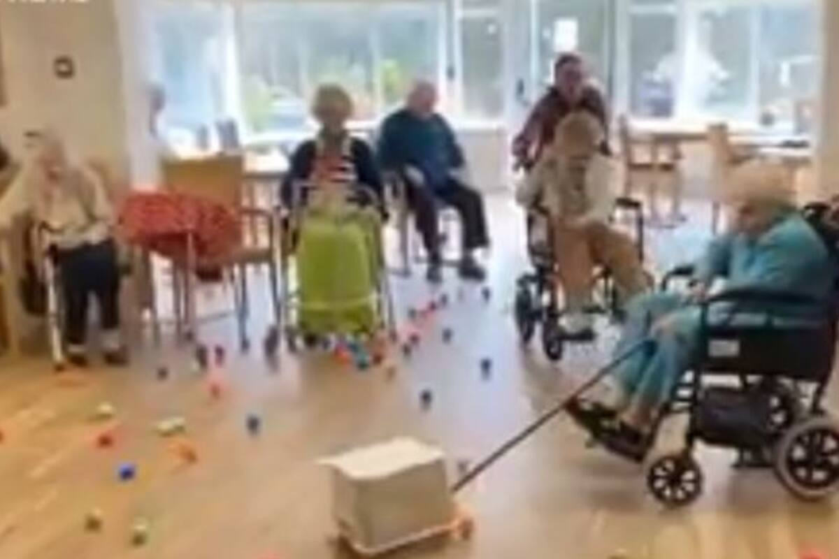 Un geriátrico de Gran Bretaña se las ingenió para divertirse en la cuarentena y es viral