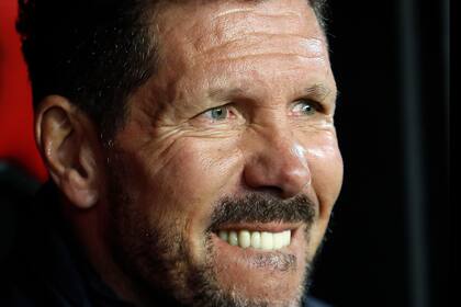 Un gesto de Diego Simeone durante el partido
