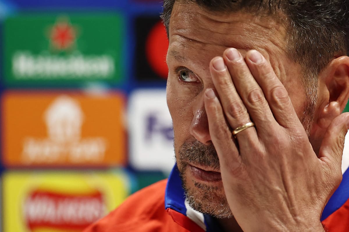 Un gesto de Diego Simeone, en la antesala del choque en el Emirates