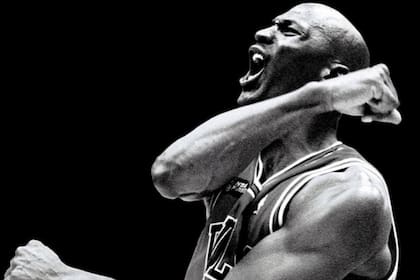 Un gesto victorioso de Jordan, entre tantos de su brillante carrera
