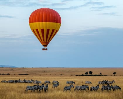 Un globo aerostático en Kenia