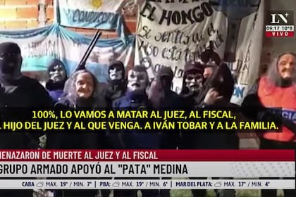 "Lo vamos a matar al juez, al fiscal, al hijo del juez y al que venga", el mensaje de una patota al tribunal del Pata Medina