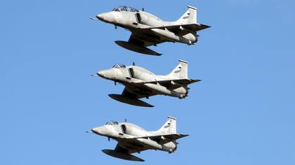 Un grupo de A-4AR Fightinghawk