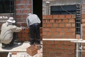 Un grupo de albañiles en Perú construyó sobre los límites de una propiedad vecina
