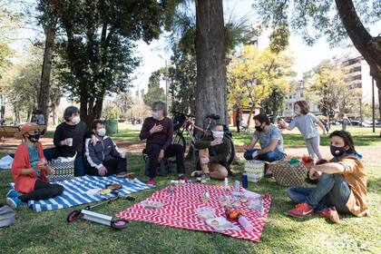 Un grupo de amigos se reencontró el último fin de semana en Parque Chacabuco