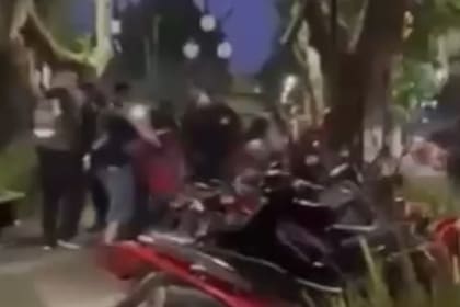 Un grupo de Hell's Angels mantuvo una pelea con trapitos y repartidores.