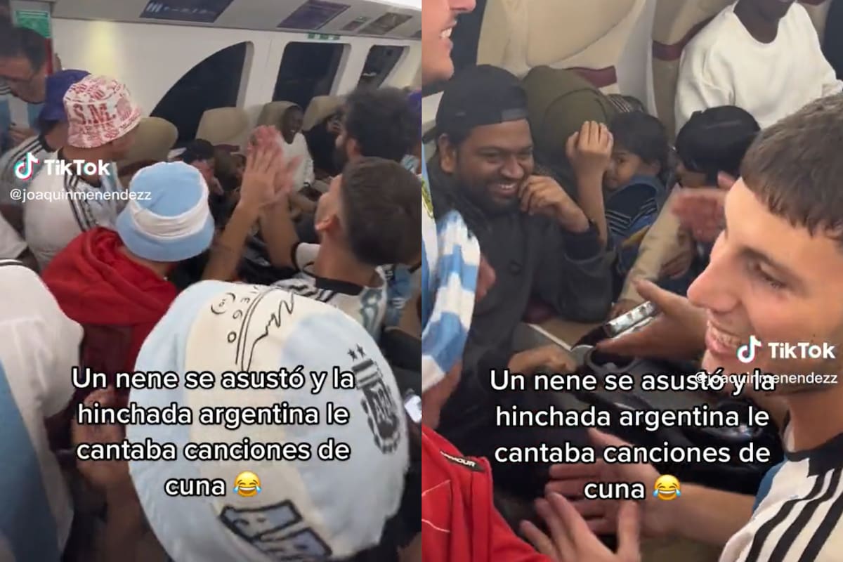 Un grupo de hinchas cantó una canción de cuna a un niño en el subte.