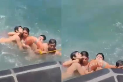 Un grupo de jóvenes argentinos fue arrastrado por la corriente en La Serena