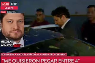 Agredieron a Nicolás Wiñazki a la salida del Congreso