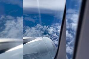 Un grupo de pasajeros afortunados vio el lanzamiento de un cohete desde un avión
