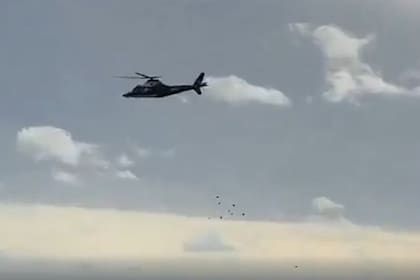 Un helicóptero aterrizó en Pinamar.