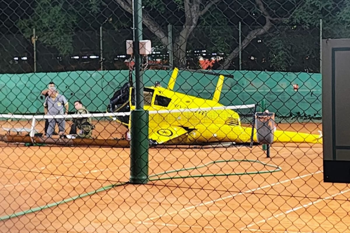 Un helicóptero cayó en las canchas de tenis del circuito KDT
