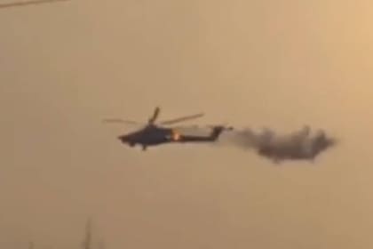 Un helicóptero ruso se partió en dos tras ser alcanzado por un misil de alta tecnología británico lanzado por los ucranianos