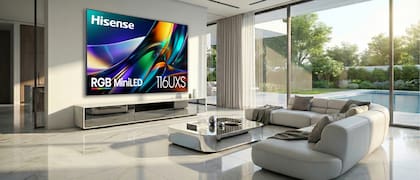 Un Hisense 116UXS con tecnología miniLED presentado en la CES 2026