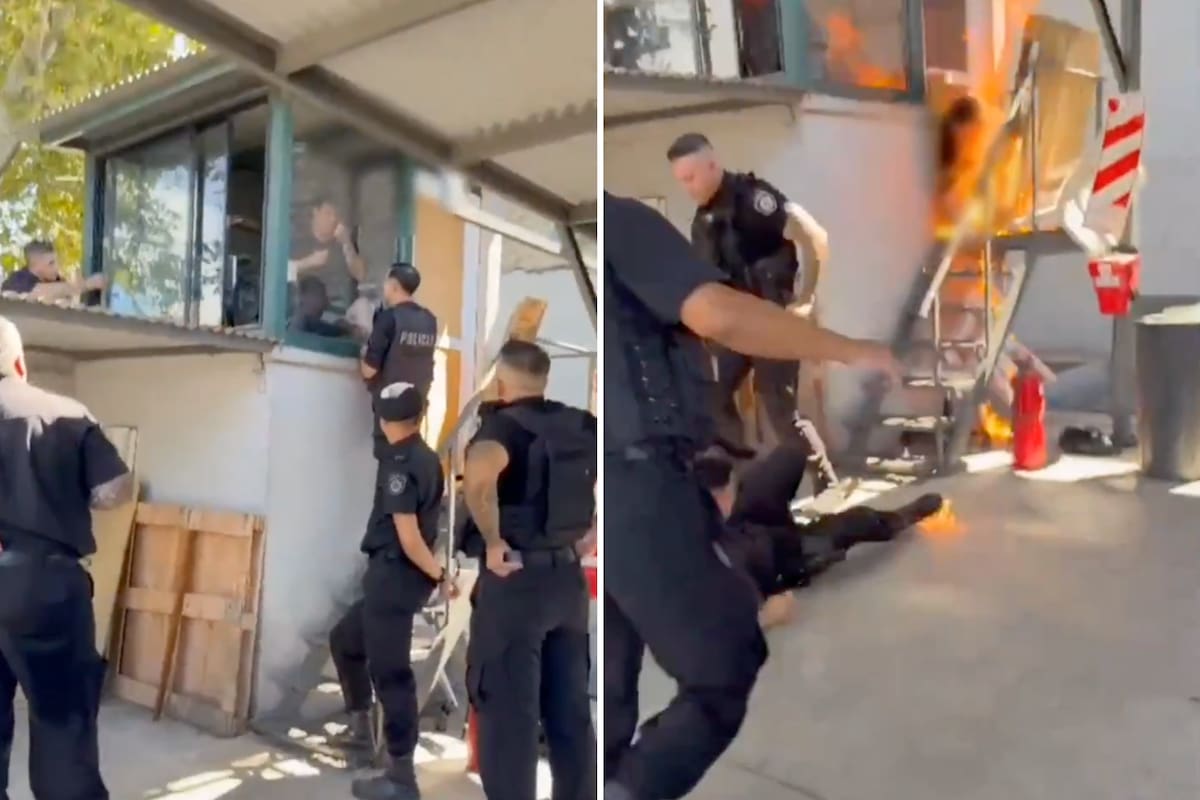 Un hombre de 36 años se atrincheró en la garita de una empresa y se prendió fuego en reclamo por una deuda salarial