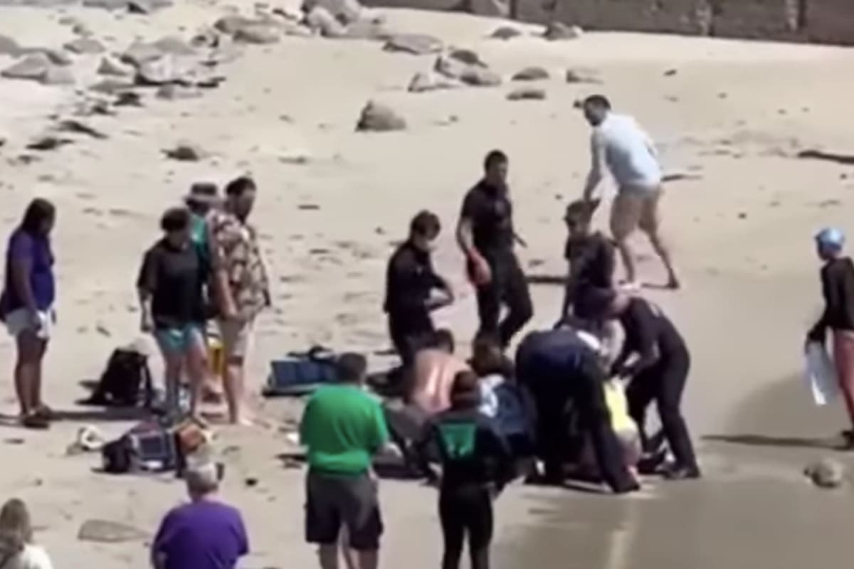 Un hombre de 62 años fue rescatado por tres desconocidos, luego de ser atacado por un tiburón blanco en las playas de California