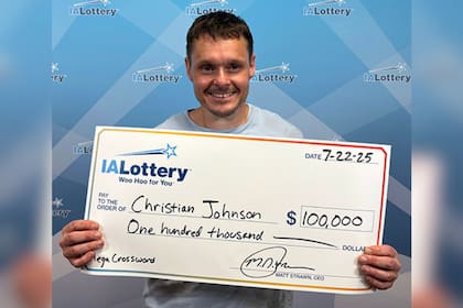 Un hombre de Iowa recibió US$100 mil en un premio de lotería el día de su cumpleaños
