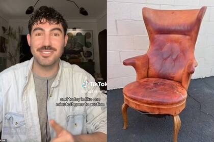 Un hombre descubrió el significado oculto de su silla y grabó su peculiar reacción