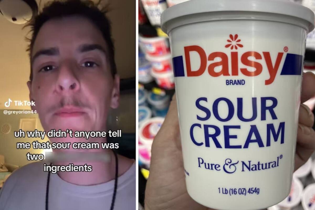 Un hombre descubrió que la crema agría se puede hacer fácilmente (Imagen Daily Dot)