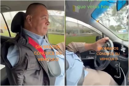 Un hombre es chofer y se lleva la atención de todos (Captura video)
