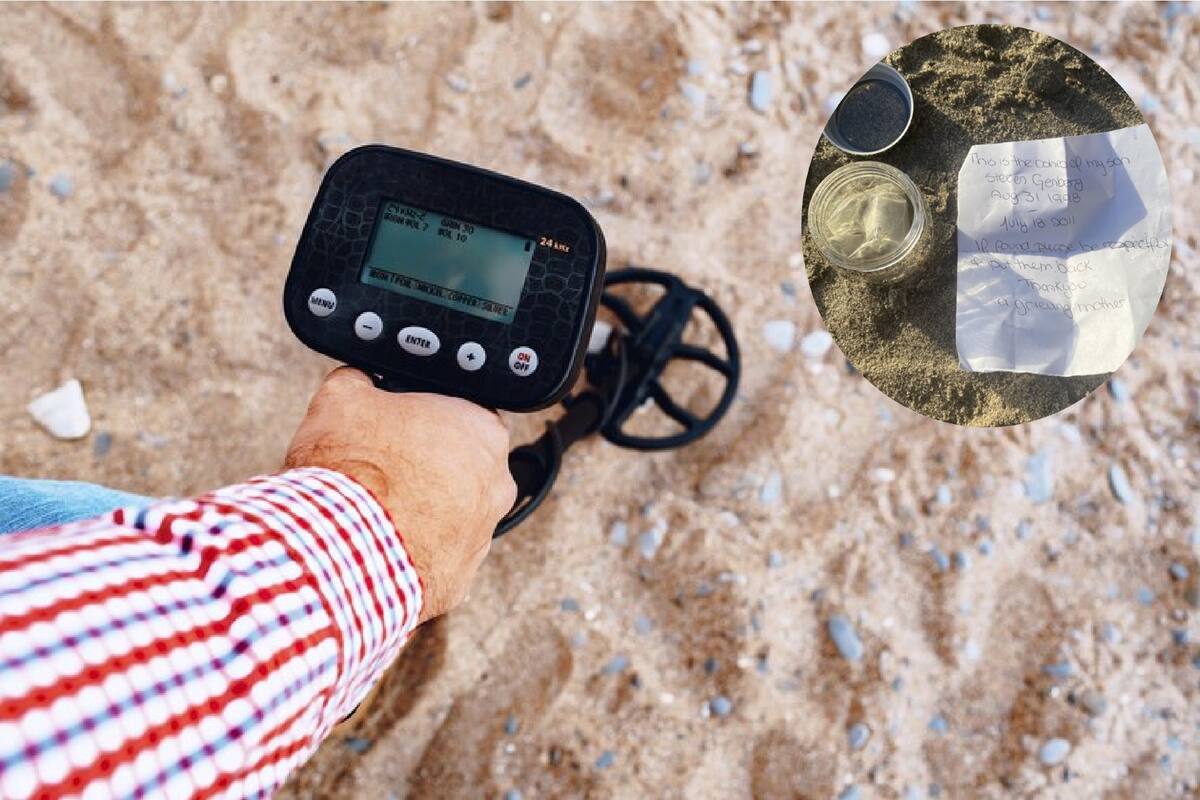 Un hombre halló un frasco en la playa con un mensaje desgarrador