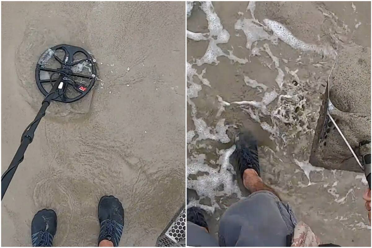 Un hombre hizo un increíble hallazgo con su detector de metales en una playa de Carolina del Norte