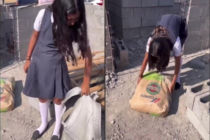 Un hombre llevó a su hija a una construcción para enseñarle una lección y se volvió viral en TikTok